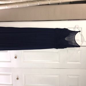 David’s Bridal navy dress.